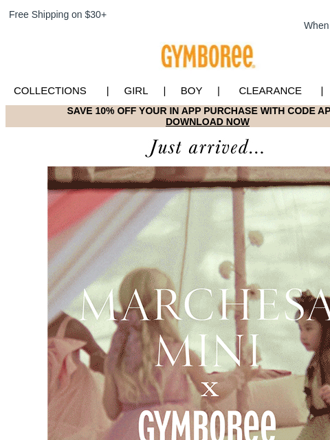 gymboree newsletter: NEW! Our Exclusive Collaboration with Marchesa is ...