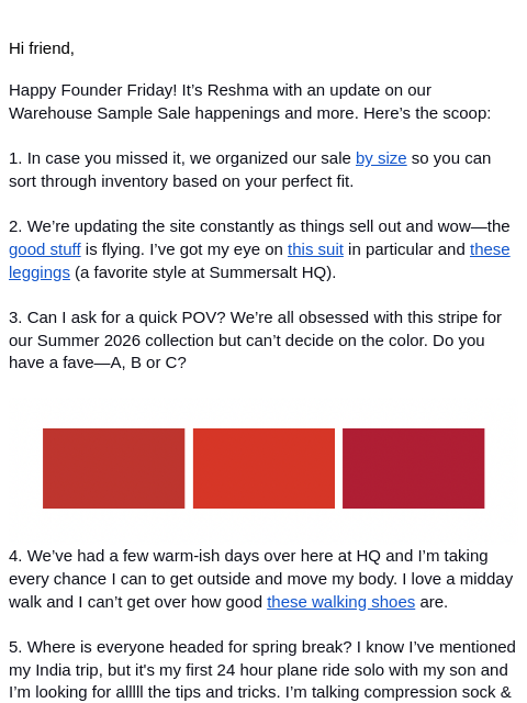 summersalt newsletter: Giving you the scoop…
