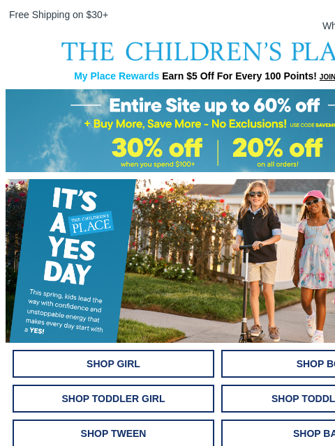 childrensplace newsletter: EGG-STRA Savings 🐰 Up to 50% Off Easter!