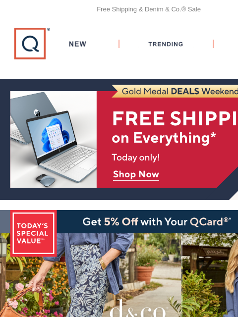 qvcemail newsletter: Score Both the TSV® & Free Shipping