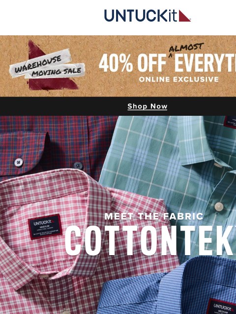 untuckit newsletter: The Best Of Our Famous Fabrics: New CottonTek Now ...