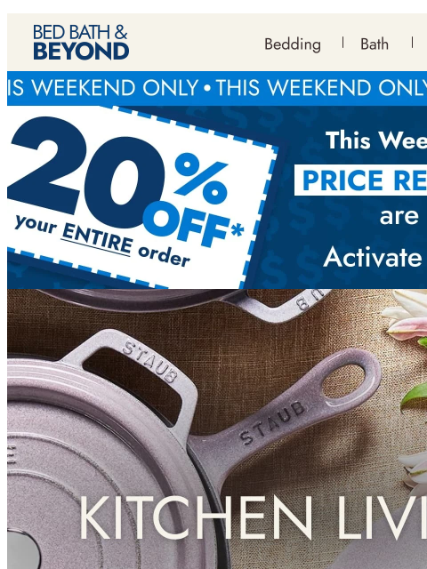 bedbathandbeyond newsletter: Set the table, start the moment 🍽️