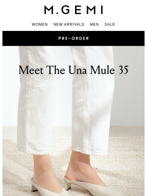 mgemi newsletter: Pre-Order The Una Mule & Loafer
