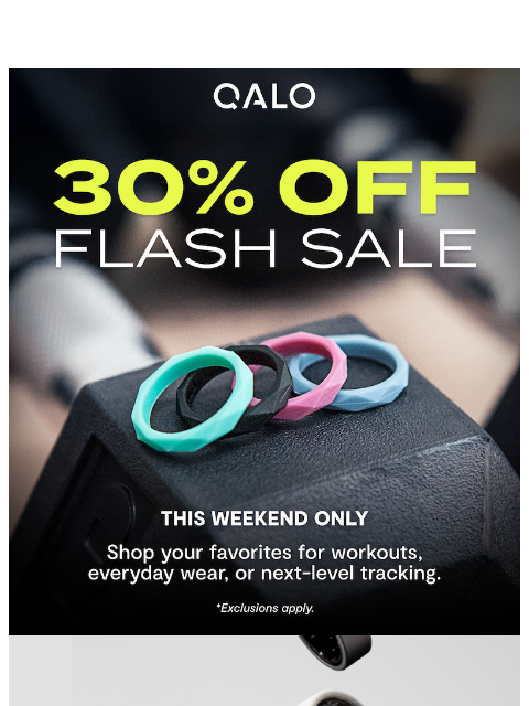 qalo newsletter: LIVE NOW: 30% off this weekend only