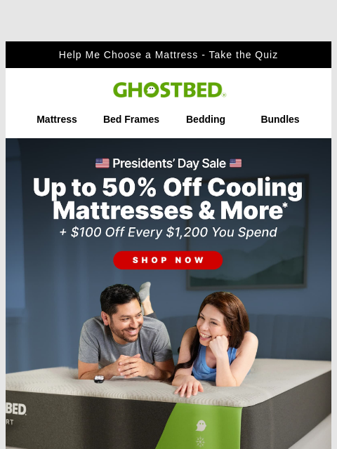 ghostbed newsletter: Honest Abe Deals: Up to 50% off!     (vs. comparab...