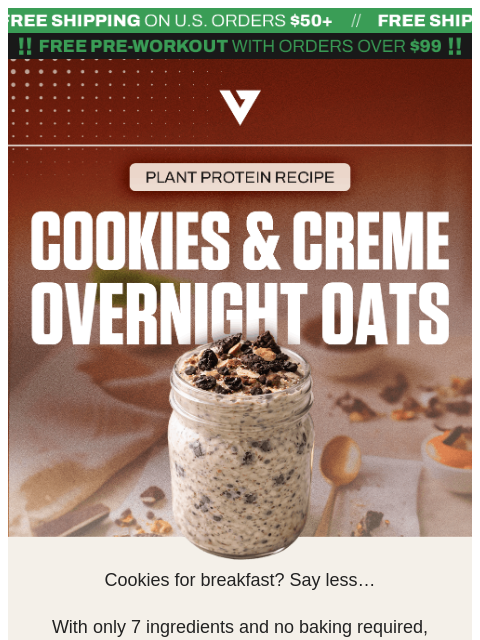 vedgenutrition newsletter: Cookies for breakfast? We're serious. 😋