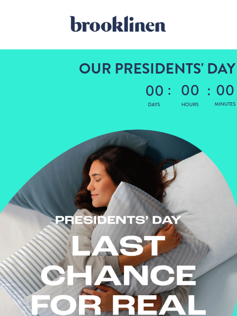 brooklinen newsletter: LAST CHANCE for REAL