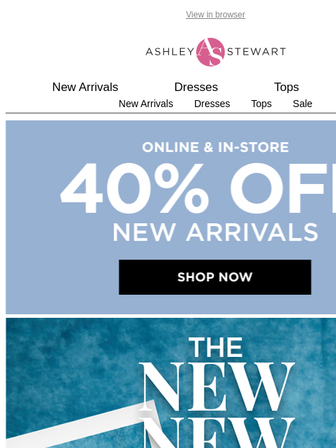 ashleystewart newsletter: Thanks, it’s NEW ✨