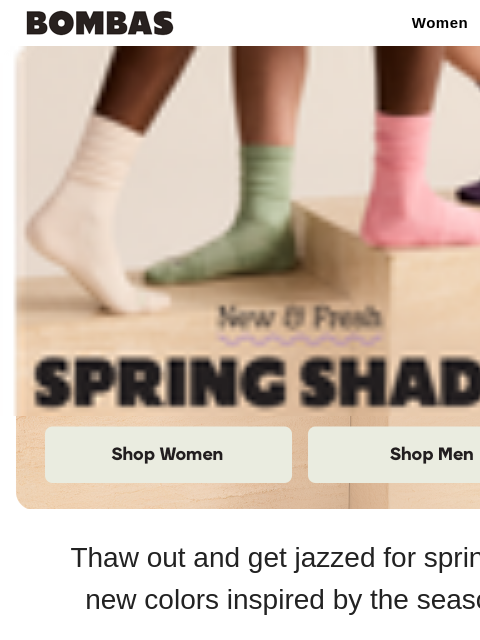 bombas newsletter: The Spring Color Edit