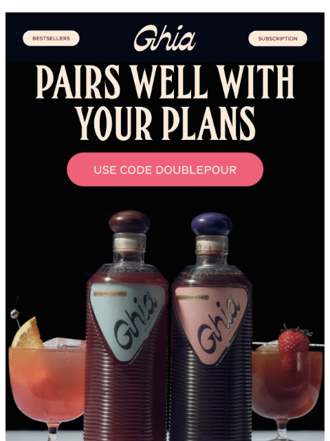 drinkghia newsletter: Stock up while you can