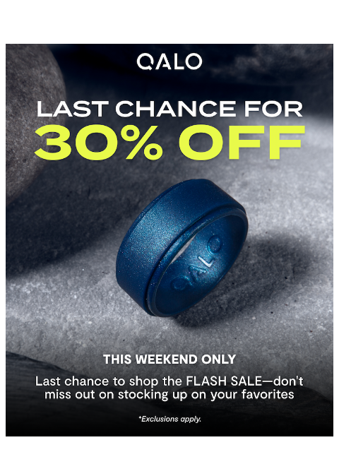 qalo newsletter: Last Chance! 30% Off Flash Sale Ending Soon!