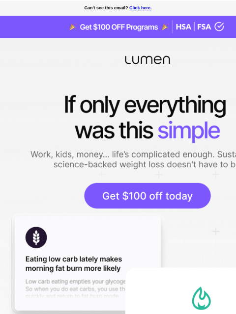 lumen newsletter: What if weight loss felt… simple?