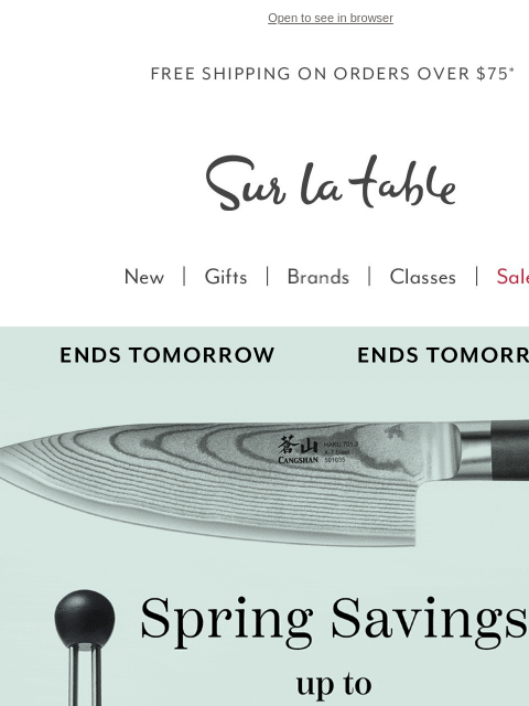 surlatable newsletter: Spring Savings: Top-rated pieces under $100.