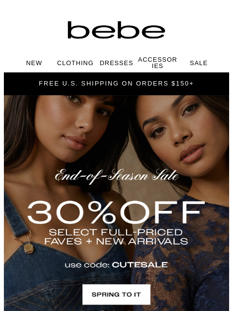 bebe newsletter: End-of-Season Sale ENDS TOMORROW 🫦