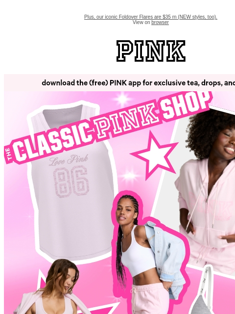 vspink newsletter: Hey, Girlies 💅 Let's Go LOGO 🩷