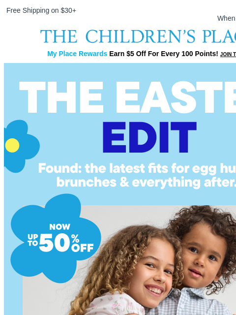 childrensplace newsletter: Found: Dressed-Up Looks for Easter 🐇🌸
