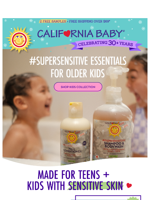 californiababy newsletter: Super Sensitive Essentials For Older Kids