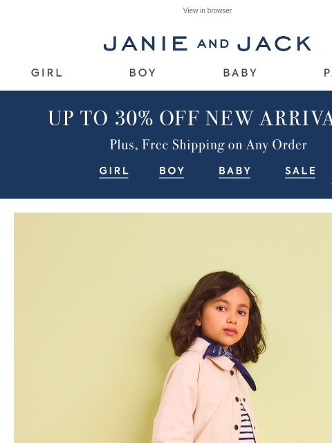 janieandjack newsletter: Free shipping? It ends tonight...