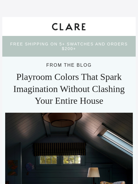 clare newsletter: Playroom Colors That Look Good (Even to Adults)