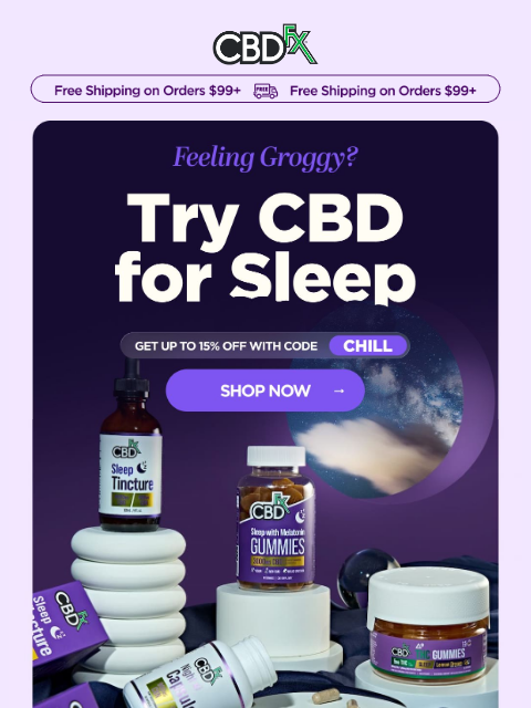 cbdfx newsletter: Got the Monday Groggies? Try CBD for sleep! 💤