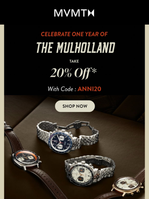 mvmt newsletter: One Year of The Mulholland 🎉