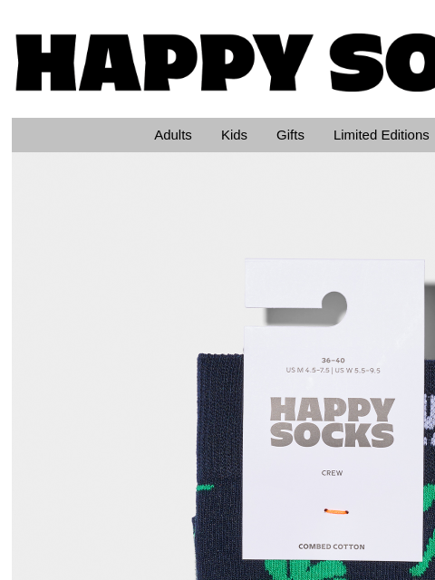 happysocks newsletter: Shop Green Socks for St. Patrick's Day! ☘️