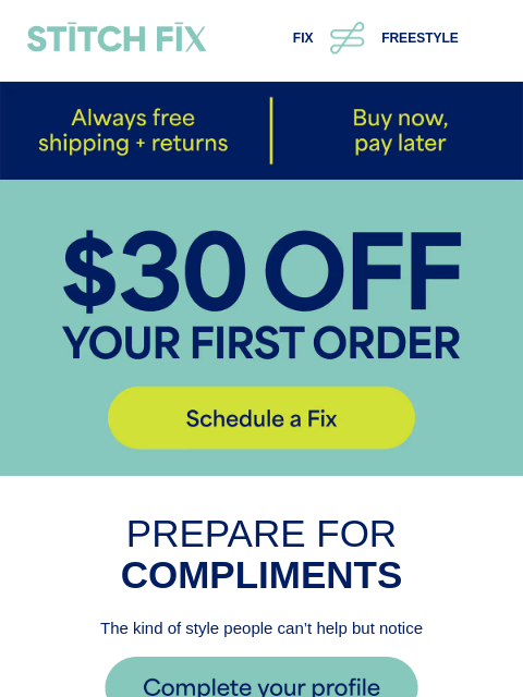 stitchfix newsletter: $30 off your first order!