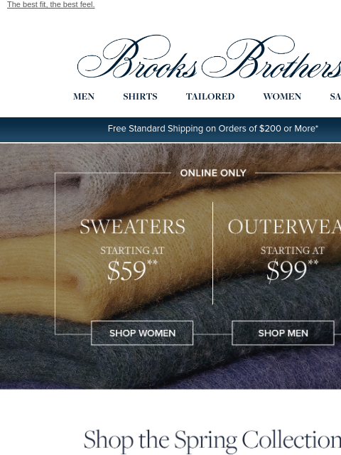 brooksbrothers newsletter: Final Hours: Enjoy sweaters starting at $59...