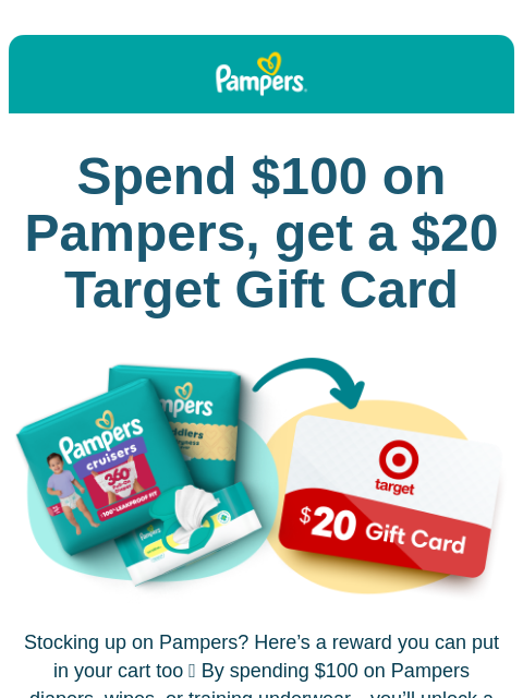 pampers newsletter: Want a $20 Target Gift Card?