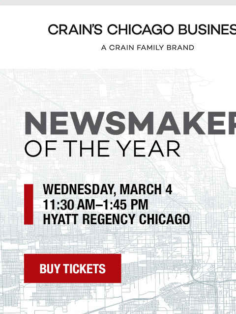 crainliveevents newsletter: Last Chance to Join the Leaders Behind Chicago’s B...