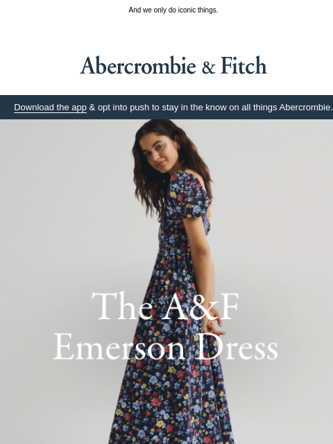 abercrombie newsletter: Because Emerson's iconic.