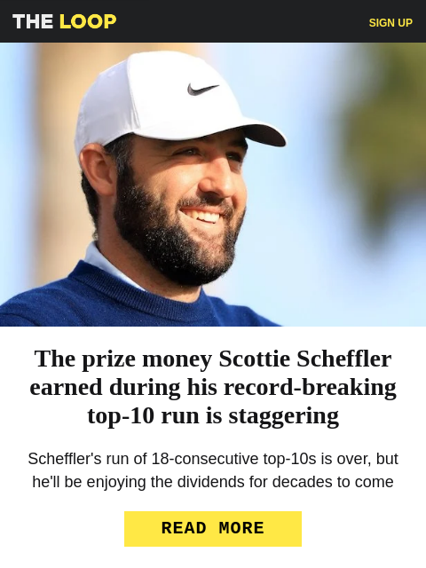golfdigest newsletter: Scottie's staggering run, a friend's thrilling rou...