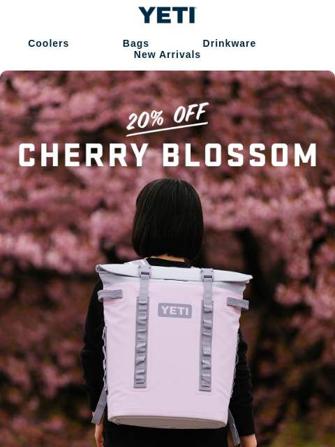 yeti newsletter: 20% Off The Cherry Blossom Collection