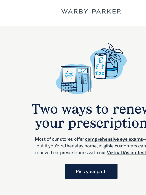 warbyparker newsletter: Is your prescription expired?