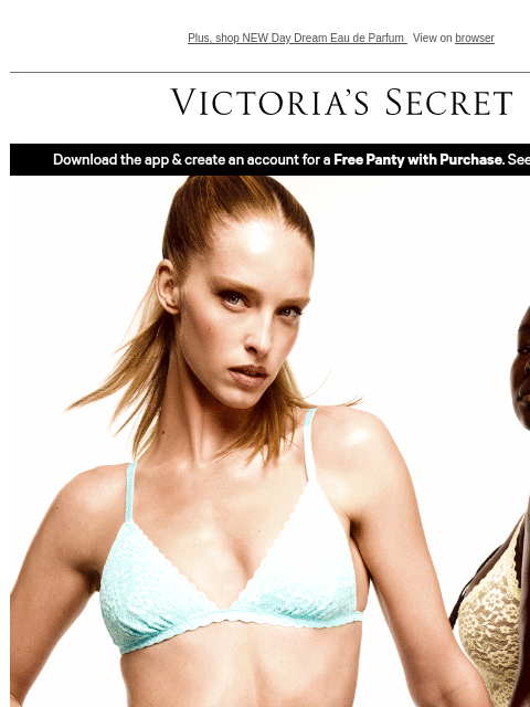 victoriassecret newsletter: Our Softest Lace Ever in NEW Styles