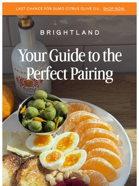 brightland newsletter: Your Guide to the Perfect Olive Oil Pairings