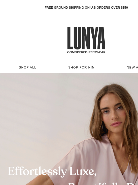 lunya newsletter: NEW SILK CROSSOVER