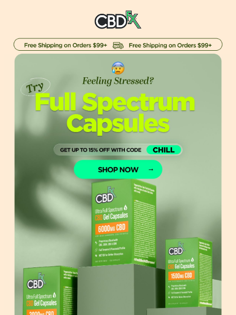 cbdfx newsletter: Try CBD Soft Gel Capsules for full spectrum benefi...