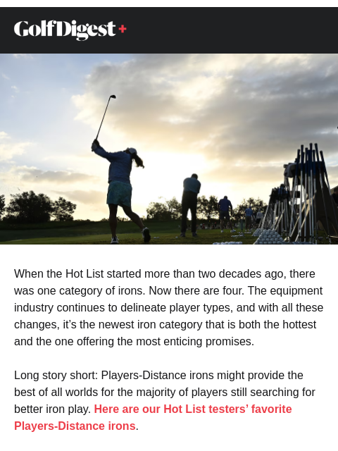 golfdigest newsletter: The irons nearly every golfer should play
