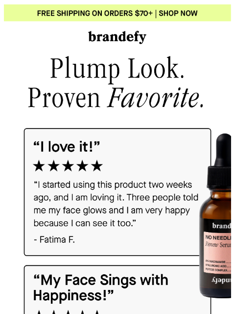 brandefyskin newsletter: Proof is in the plump