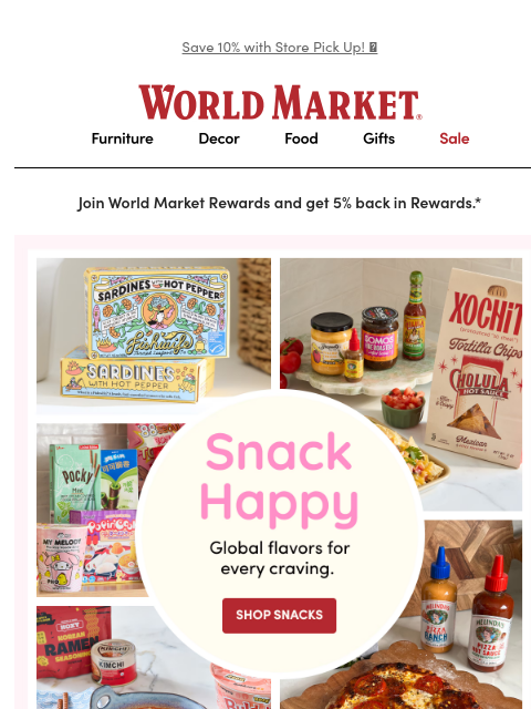 emailworldmarket newsletter: Happy snacks and feel-good foods 🍿🍕🥨👉 