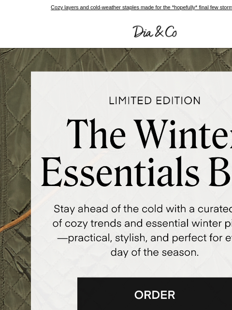 dia newsletter: Okay… The Cold Is Bothering Us Now ❄️