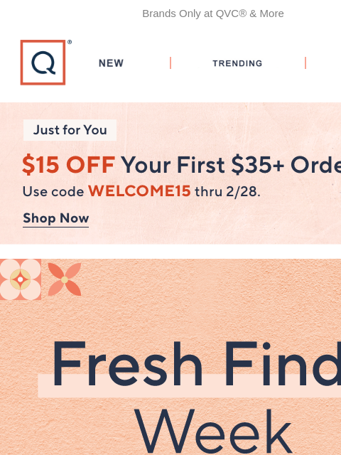 qvcemail newsletter: Fresh Finds Are Going Fast