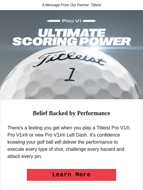 golfdigest newsletter: The #1 Ball in Golf