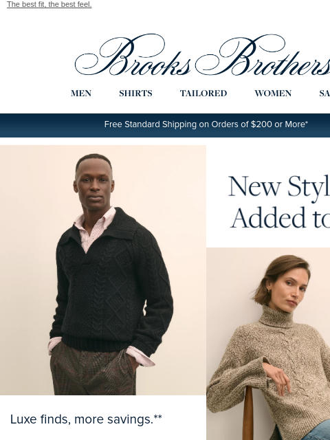 brooksbrothers newsletter: New styles just added to sale!