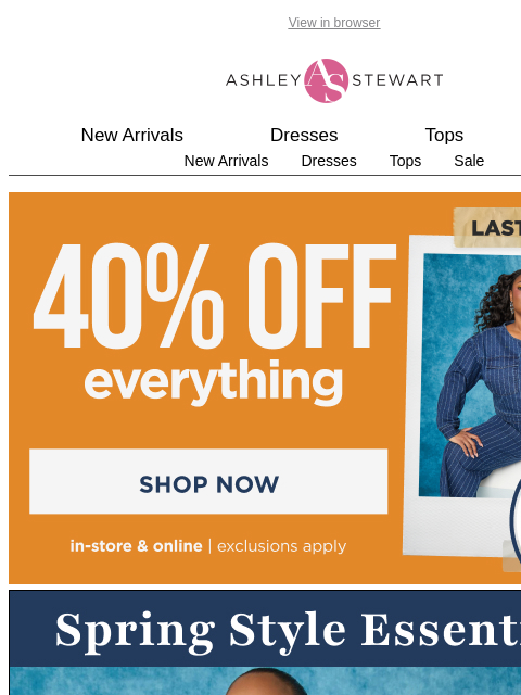 ashleystewart newsletter: Your spring style check ✅ list