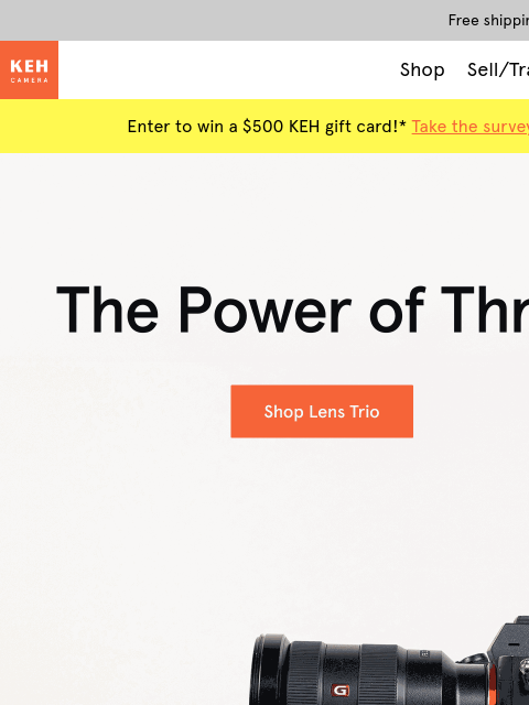 keh newsletter: Build the ultimate lens trio 💪