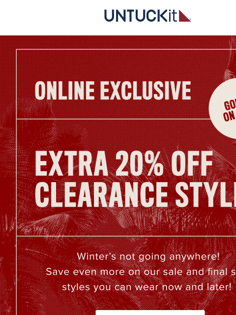 untuckit newsletter: Sale on Sale!