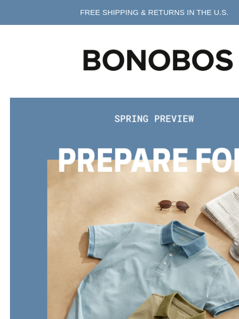 bonobos newsletter: Got a Polo for Spring?