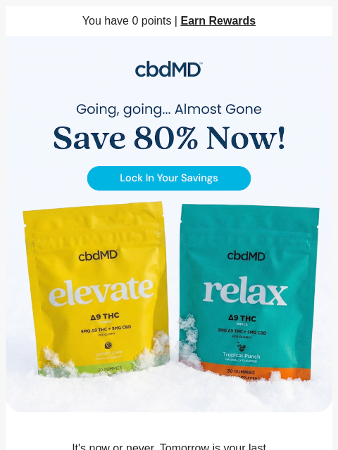 cbdmd newsletter: Warehouse Savings End Tomorrow!